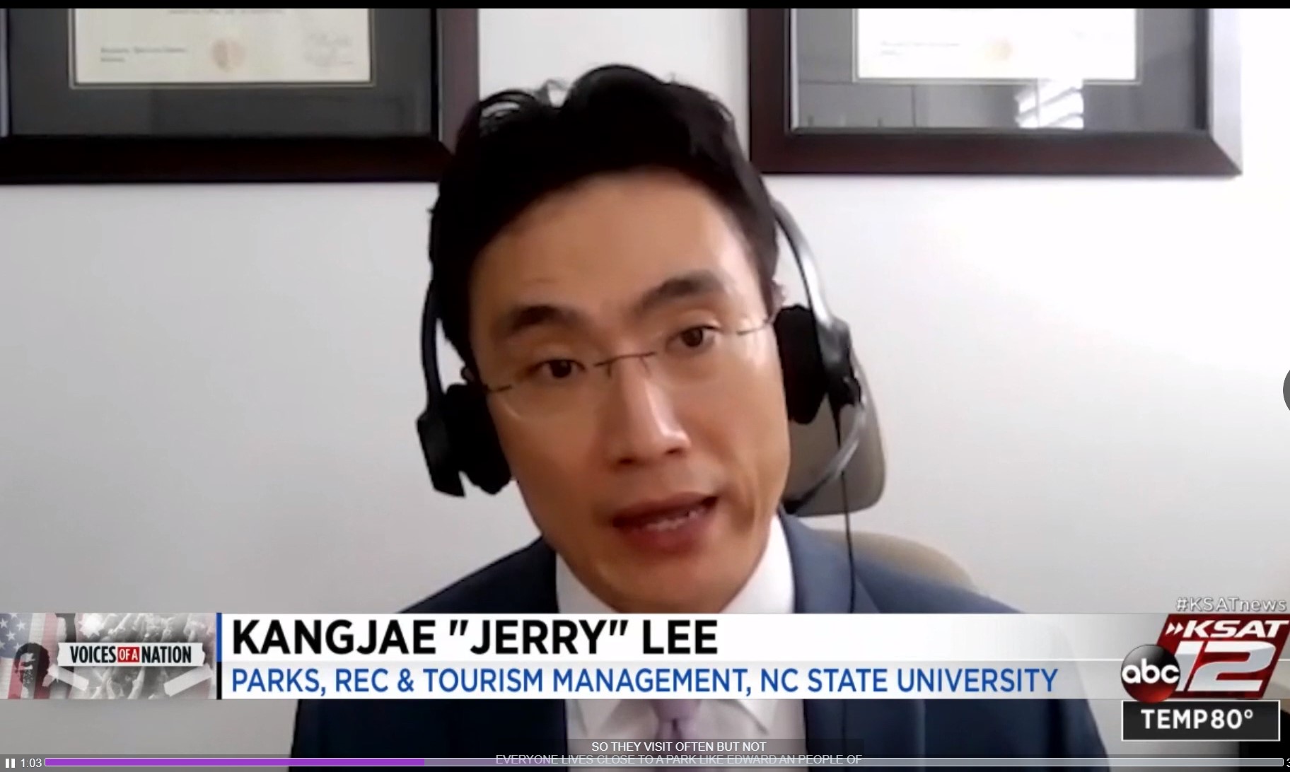 Dr. Lee speaks to the news - KangJae "Jerry" Lee - College of Natural Resources at NC State University